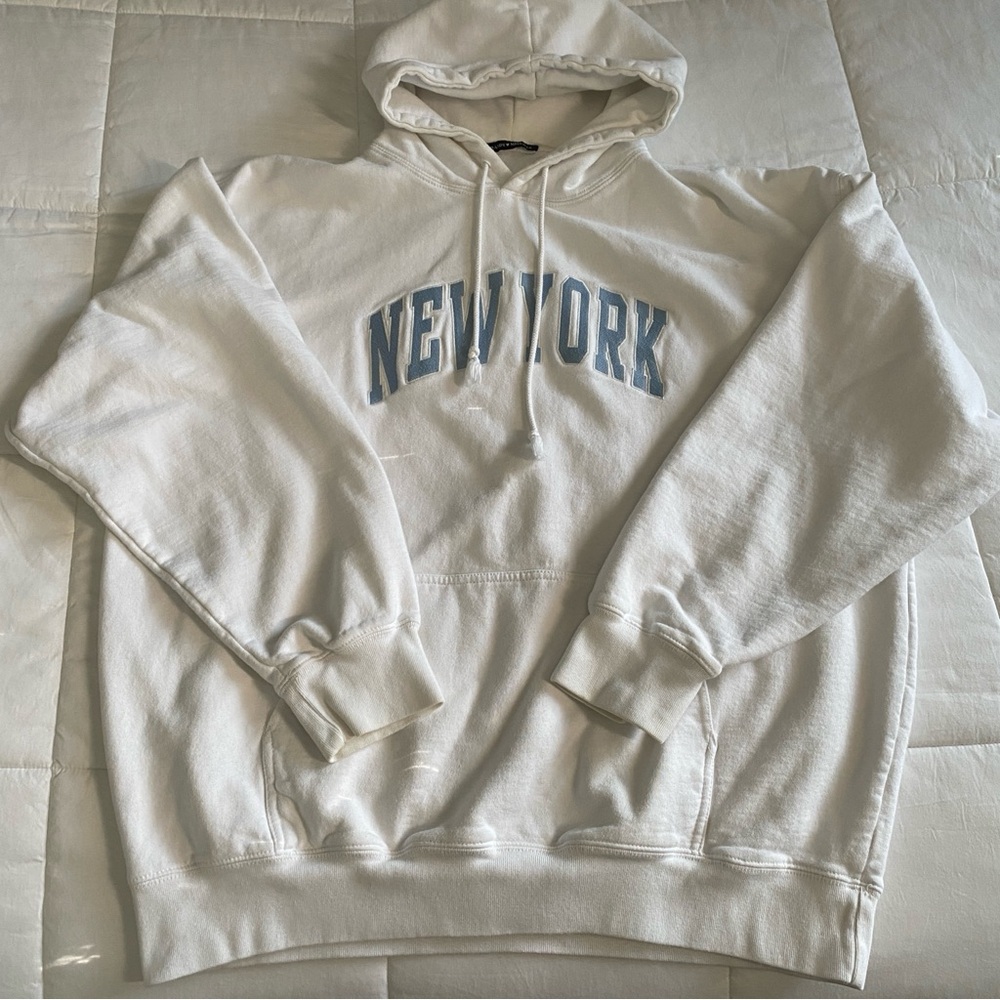 Brandy Melville John Galt New York White Hoodie